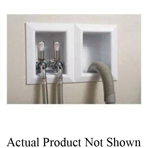 Sioux Chief OxBox™ 696-2313VF Washing Machine Outlet Box With Arrester, 1/2 in Inlet x 3/4 in Outlet, Viega® PureFlow® PEX Inlet x Double Hose Bibb Outlet, ABS, Domestic